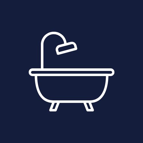 Icon of bathtub and showerhead
