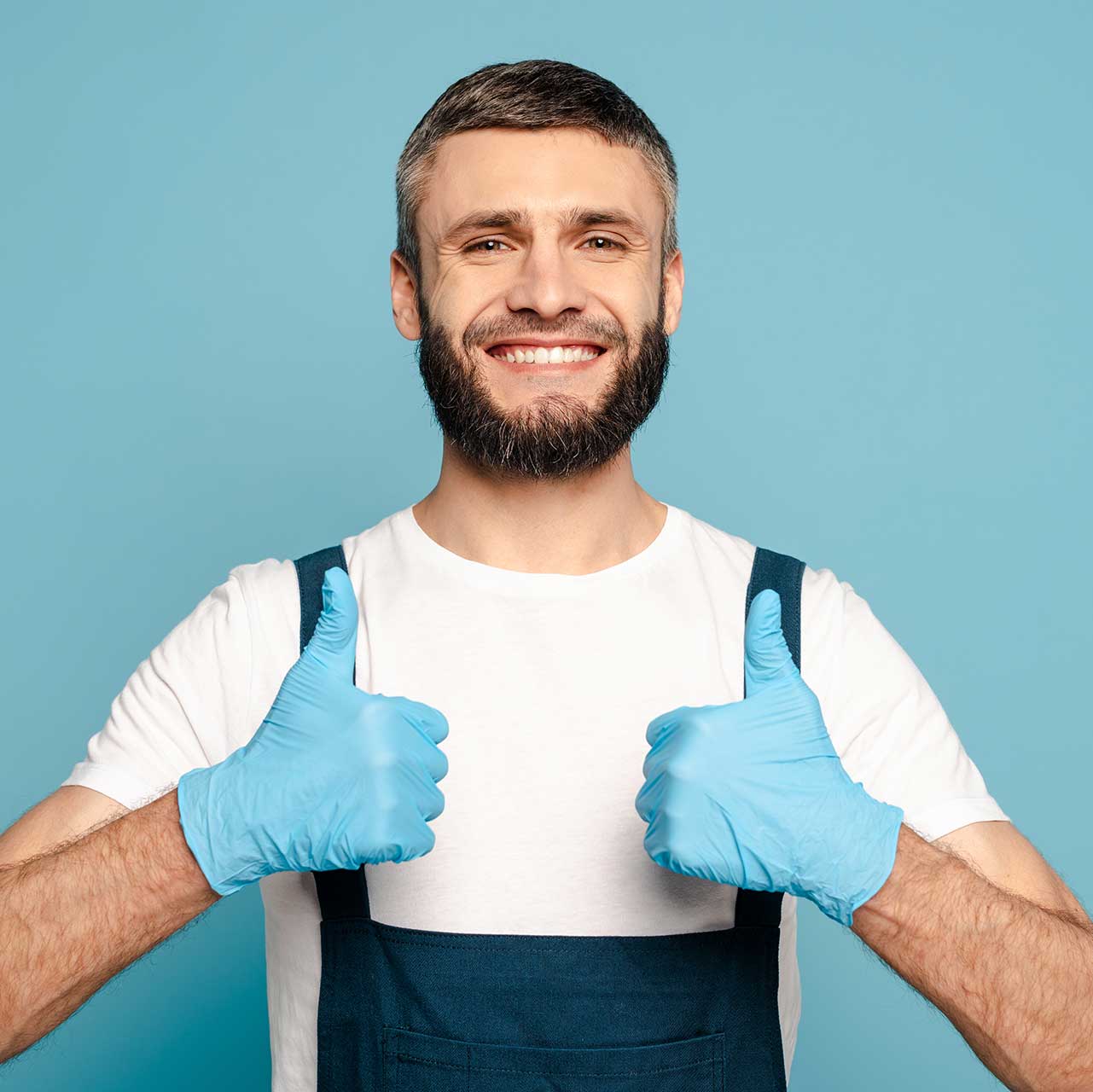 Happy contractor with thumbs up